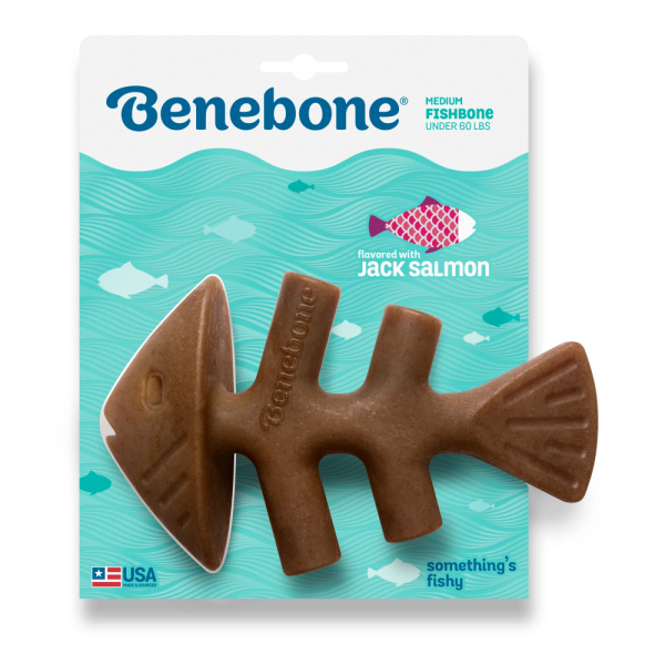 Benebone Jack Salmon Flavored Fishbone Chew Toy for Dogs Online Sale