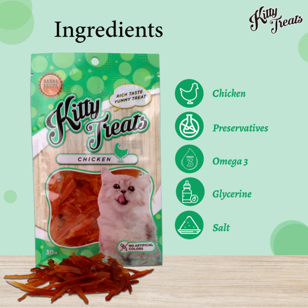 Kitty Treats Soft Chicken and Tuna, Chicken with Shrimp Flavour and Soft Chicken Jerky Sliced Cat Treats Combo Online Sale