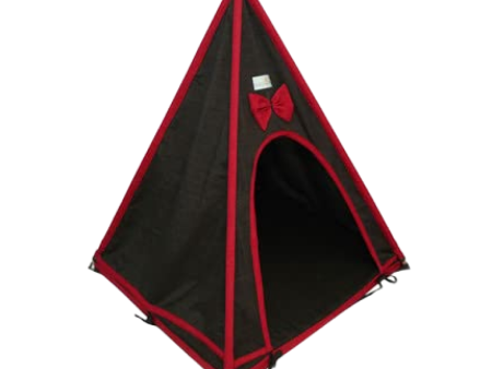 House of Furry Den Poocho Tent House for Dogs and Cats (Dark Coffee) Supply