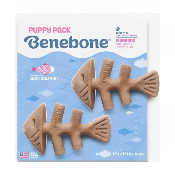 Benebone Jack Salmon Flavoured Fish Bone Chew Toys for Puppy For Discount