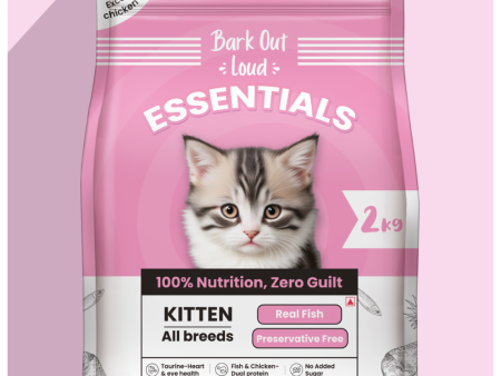 Bark Out Loud Essentials Real Fish Kitten Dry Food Online Hot Sale