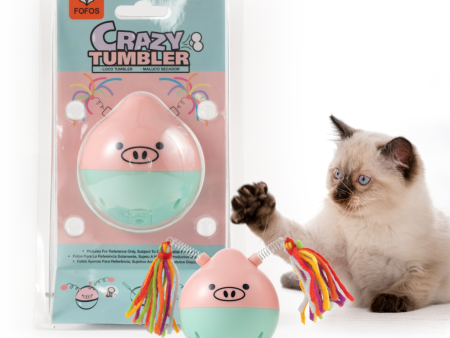 Fofos Crazy Tumbler Pig Toy for Cats For Discount