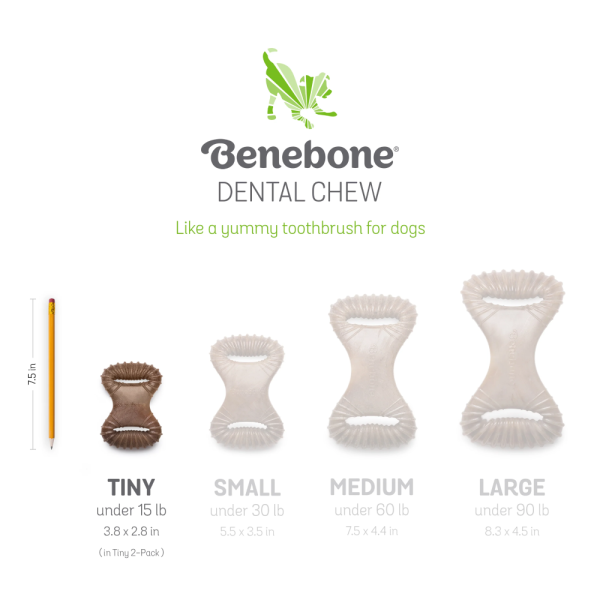 Benebone Bacon Flavored Dental and Wishbone Chew Toys for Dogs on Sale