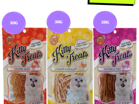 Kitty Treats Chicken Sushi, Chicken with Scallop and Soft Chicken and Tuna Cat Treats Combo Online