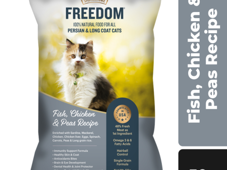 Signature Freedom Fish, Chicken and Peas Recipe Persian Cat Dry Food (50g) Online Hot Sale