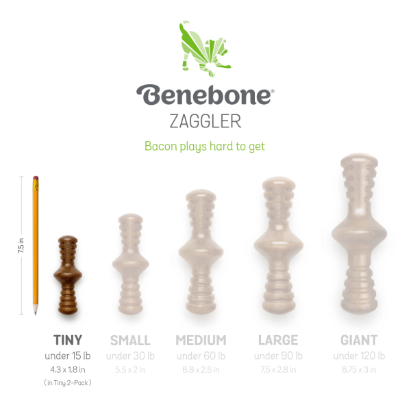 Benebone Bacon Flavored Maplestick and Zaggler Chew Toys for Dogs Sale