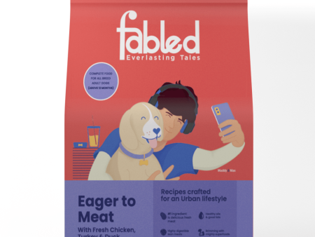 Fabled Eager to Meat Fresh Chicken Turkey and Duck Adult Dog Dry Food (Limited Shelf Life) For Sale