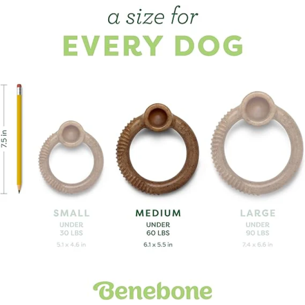 Benebone Bacon Flavoured Ring Bone Chew Toy for Dogs Online Sale