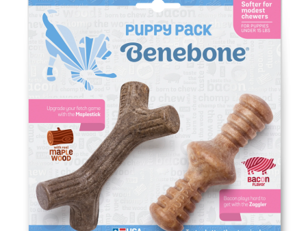 Benebone Maplestick and Zaggler Bacon Chew Toys for Puppy For Cheap