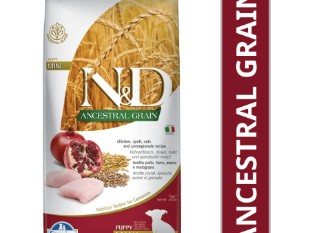 Farmina N&D Chicken & Pomegranate Ancestral Grain Puppy Mini Dog Dry Food (Limited Shelf Life) Online Hot Sale