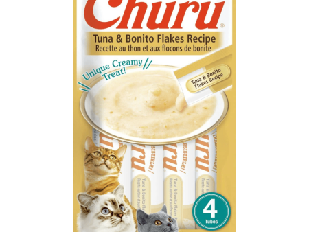 INABA Churu Tuna & Bonito Flakes Recipe Cat Treats Hot on Sale