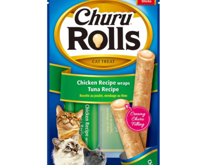 INABA Churu Rolls Chicken Recipe Wraps Tuna Cat Treats For Discount