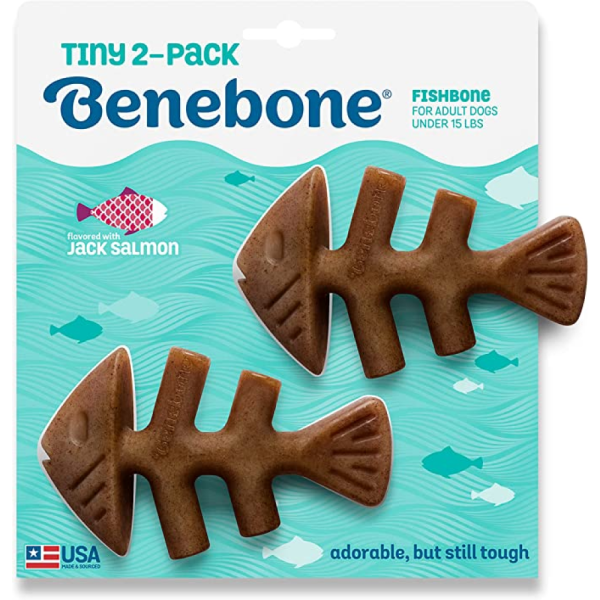 Benebone Jack Salmon Flavoured Fish Bone Chew Toys for Dogs Supply