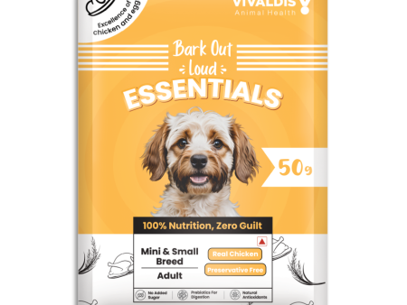 Bark Out Loud Essentials Real Chicken Mini and Small Breed Adult Dog Dry Food (50g) For Discount