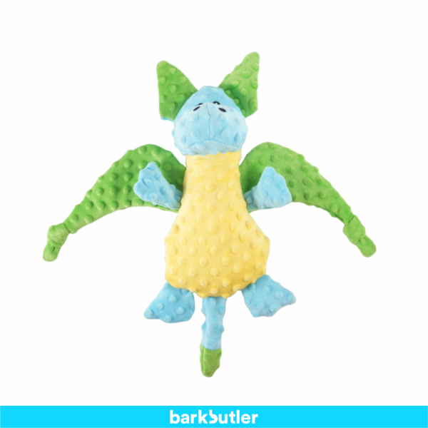 Barkbutler Pookie The Dragon Plush Toy for Dogs | For Medium Chewers (Blue) Online Sale