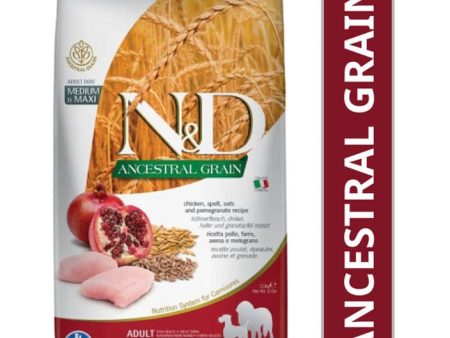 Farmina N&D Chicken & Pomegranate Ancestral Grain Adult Medium Maxi Dog Dry Food (100g) Sale