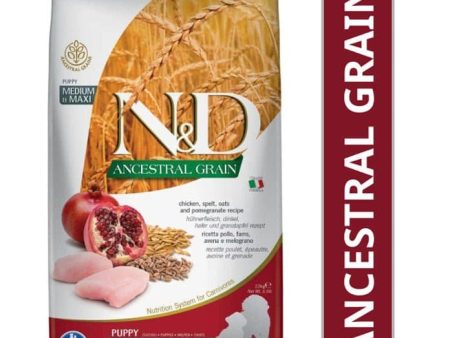 Farmina N&D Chicken & Pomegranate Ancestral Grain Puppy Medium Maxi Dog Dry Food (100g) For Cheap