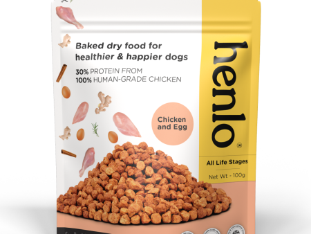 Henlo Chicken and Egg Baked Dry Food for Adult Dogs & Puppies | 100% Human Grade Ingredients Cheap