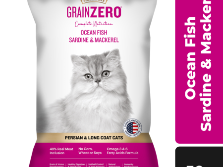 Signature Grain Zero Ocean Fish, Sardine and Mackerel Long Coat & Persian Cat Dry Food (50g) Online