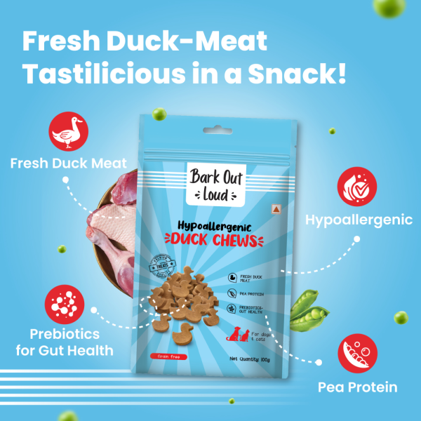 Bark Out Loud Hypoallergenic Duck Meat Treats  for Cats and Dogs For Cheap