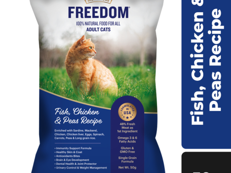 Signature Freedom Fish, Chicken and Peas Recipe Adult Cat Dry Food (50g) Online Hot Sale