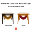 FurryLiving Lola Side Table with Perch Fabric for Cats (Honey Yellow) Online now