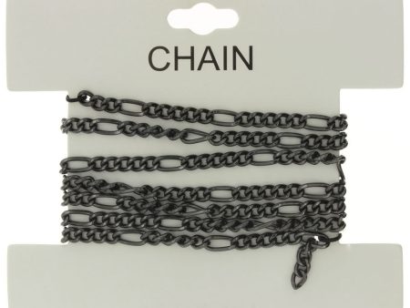 CHAIN NO-CLASP FIGARO GUNMETAL 4 MM X 1 YD Discount