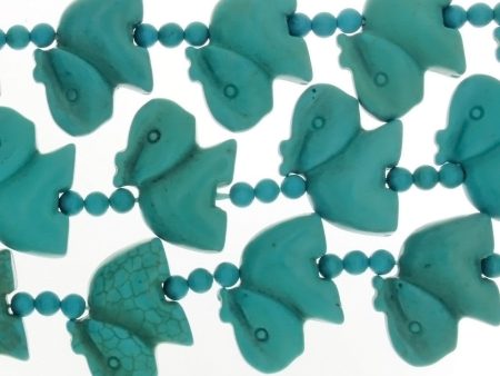 TURQUOISE MAGNESITE ELEPHANT 20 X 25 MM STRAND Discount