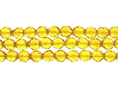 VINTAGE BOHEMIAN ROUND FACETED 8 MM STRAND For Discount