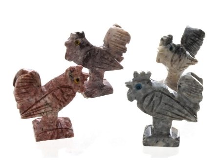 ANIMAL ROOSTER SOAPSTONE CARVING (3) Online