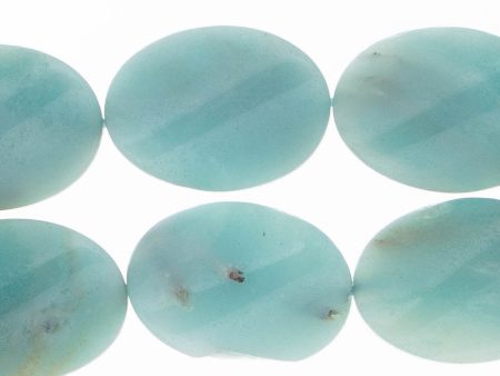 AMAZONITE 21mm Twisted Oval Supply