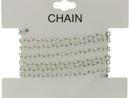 CHAIN NO-CLASP CABLE SILVER 4 MM X 1 YD For Discount