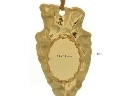 Cabochon Setting Arrowhead Pendant Holds 13x18 mm Oval Cabochon Hot on Sale