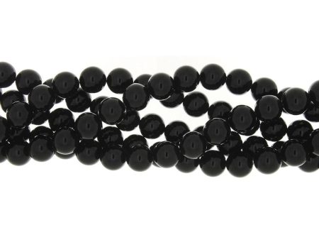 BLACK ROUND 10 MM STRAND Cheap