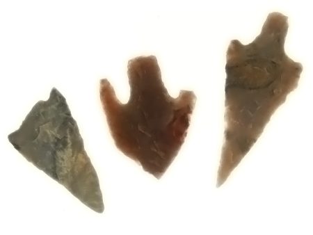 COLLECTIBLE NATURAL AGATE 32 MM ARROWHEAD (3) Online Sale