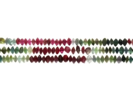 TOURMALINE WATERMELON SAUCER 2 X 4 MM STRAND Hot on Sale