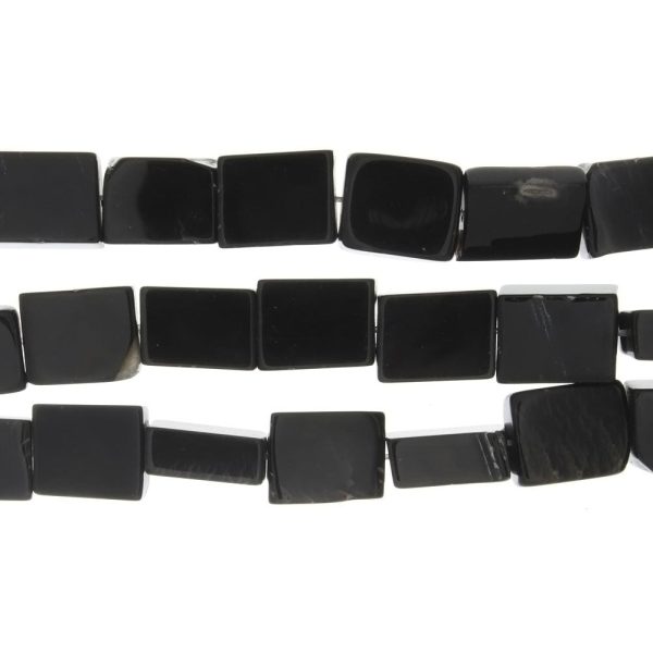 BLACK RECTANGLE 10 X 14 MM STRAND Discount