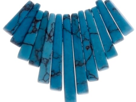 TURQUOISE MAGNESITE FAN 43 MM LOOSE (1 PC) Sale