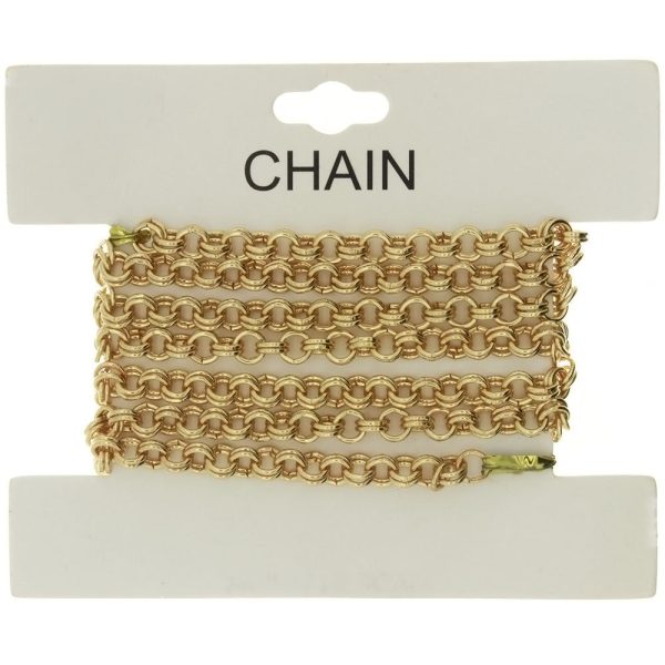 CHAIN NO-CLASP CABLE GOLD 5 MM X 1 YD Online