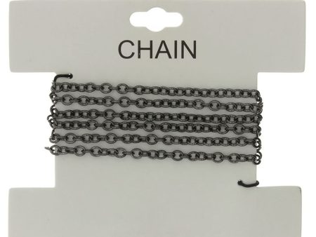 CHAIN NO-CLASP CABLE GUNMETAL 3 MM X 1 YD Cheap