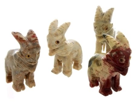 ANIMAL GOAT SOAPSTONE CARVING (3) Hot on Sale