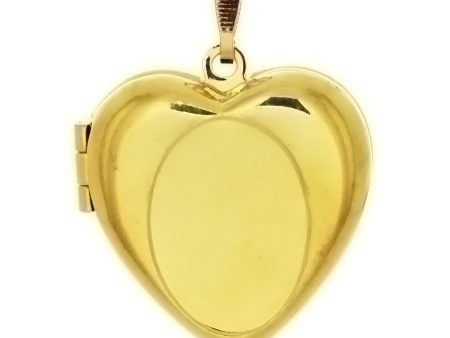 Cabochon Setting Locket Heart Pendant Holds 18x13 mm Oval Cabochon Cheap