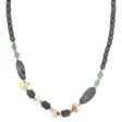 BEADED GEMSTONE HEMATITE W  SHAPE NECKLACE (6) Fashion