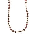 BEADED GEMSTONE GARNET DIAMOND NECKLACE Sale