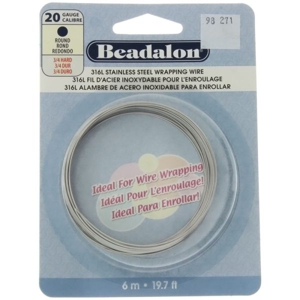 BEADALON 20 GAUGE ROUND STAINLESS WIRE (6 M) Discount