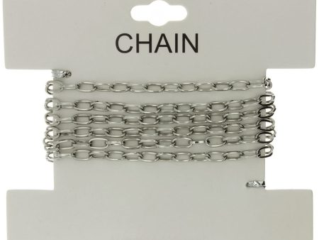 CHAIN NO-CLASP CABLE RHODIUM 4 MM X 1 YD Sale