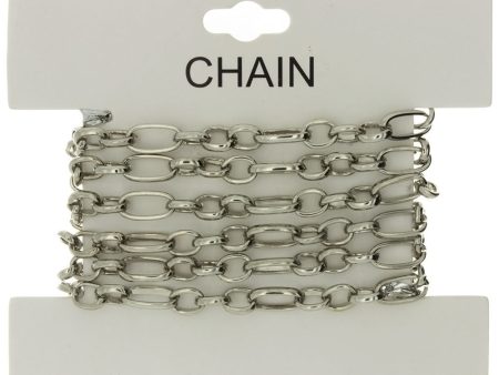 CHAIN NO-CLASP CABLE RHODIUM 6 MM X 1 YD Cheap