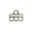 SPACER MULTI-STRAND 3-HOLE PEWTER FINDING (80 G) Online