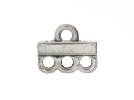 SPACER MULTI-STRAND 3-HOLE PEWTER FINDING (80 G) Online