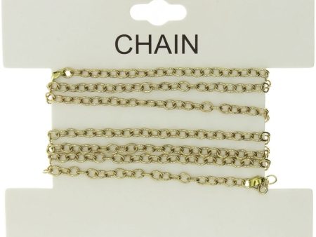 CHAIN NO-CLASP CABLE GOLD 3 MM X 1 YD Discount